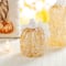 Glitzhome® Amber Dots Fall Pumpkin Glass Tabletop Accent